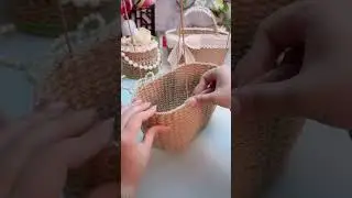 DIY Handle Basket Idea, How to Make a Basket with Jute Rope and Foam Board  8 #diy #handmade