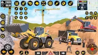 Long highway road construction game 🚧 City road building simulator  🚧 JCB machine Android gameplay 