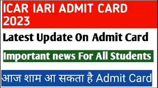 icar technician admit card 2023|icar admit card 2023