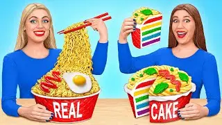 Cake Vs Real Food Challenge | Eating Only Cakes Look Like Everyday Objects by Multi DO Challenge