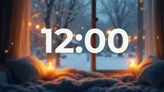 12 Minute Focus Timer (No Music, End Beep) ❄️ Snowy Ambience for Study Sprint
