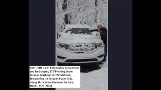 JOYTUTUS 41.5&Prime; Extendable Snow Brush and Ice Scraper, 270&deg;Pivoting Snow Scraper Brush