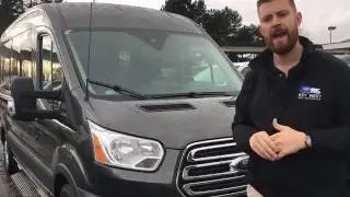 2017 Ford Transit Wagon 15 Passenger Medium Roof Van Walkaround Review