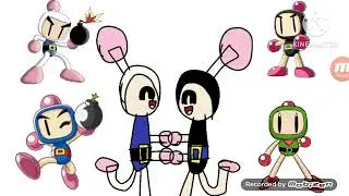 Super Bomberman - White Bomber & Black Bomber Love you