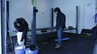 TLG LTD 4-post Hoist installation time lapse (The Lift Guys LTD.)