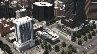 Cities: Skylines - 10 minute cinematic city tour of Downtown and suburbs - The American Dream Series