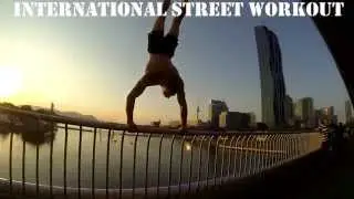 International Street Workout - Oleksii Odnolkin - Handstand - Neue Donau
