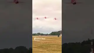 Reds taking off at RIAT25 #aviation #airforcemilitary #militarybranch #jets  #military #redarrows