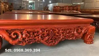Sập ngũ ph&uacute;c gỗ gụ np 180 x 220