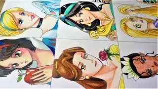 Drawing Disney Princess in 12 Different Anime Style / One Piece/Naruto/Bleach/etc Infinito