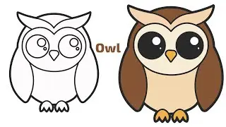 How to Draw an Owl 🦉 | Easy Step-by-Step Owl Drawing for Beginners