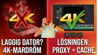 Redigera 4K p&aring; en l&aring;ngsam laptop (Proxy, Cache & Render in Place i DaVinci Resolve)