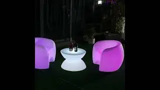 Colorfuldeco B102A LED Light-up Plastic Light Armchair and C127 Double-layer Large End Table Product