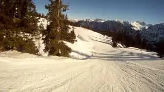 Snowboard Run in the Northern Alps with Northern Blues