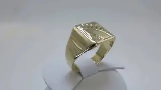 9CT Yellow Gold Mens Gents Signet - Pinky Ring 5.3G (00302)