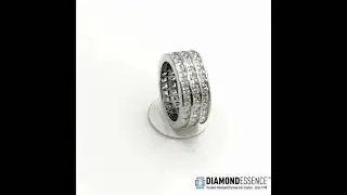Channel Set Eternity Band with Simulated Princess Cut Diamonds by Diamond Essence.