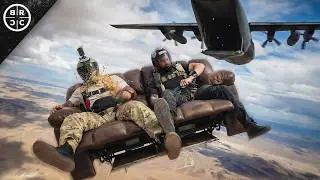 Мы выбросили диван из самолета
