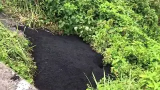 Abandonan residuos de asfalto en PR-1 entre Salinas y Cayey