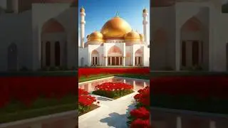 Beautiful mosque with the flowers 🌺🌹#viral #trending #shorts