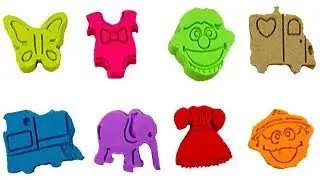 Learn Colors Kinetic Sand Stop-Motion Elephant Woman Dress Molds Fun Creative Kids Videos for Kids