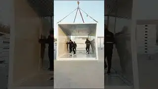 Installation of Foldable Container House #containerhouse #foldables #portablebuildings  #prefabhouse