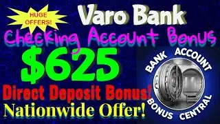 Получите бонус в размере 625 долларов США на текущий счёт в Varo Bank! Акция действует по всей стране!