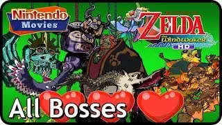 Wind Waker HD - All Boss Battles (3 heart challenge)