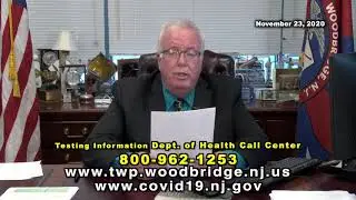 Mayor McCormac Addresses Residents on Coronavirus, November 23, 2020