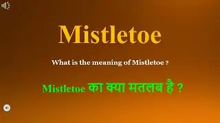 Mistletoe meaning in Hindi | Mistletoe ka kya matlab hota hai | daily use English words
