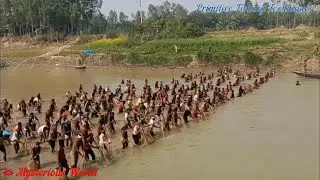 Primitive Fishing Technology: Believe This Fishing? Amazing Fish Catching by Net Technology #26