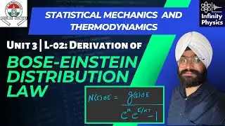 Unit 3 L 02 Bose-Einstein Distribution Law | Statistical Mechanics and Thermodynamics | BSc II