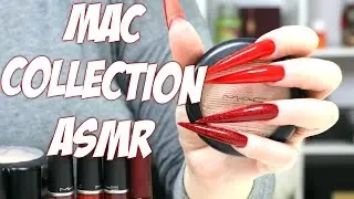 ASMR EXTREME STILETTO NAILS TAPPING ON MY MAC MAKEUP COLLECTION
