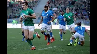 Stockdale runs in for a try after dropped ball from kick off! | Guinness Six Nations