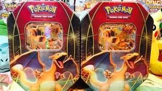 OPENING A POKEMON TCG 2014 CHARIZARD EX POWER TRIO TIN!!
