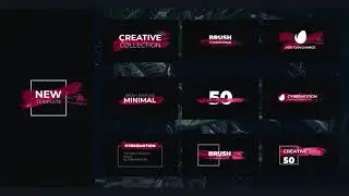 Free Download Modern 50 Brush Titles Pack - Videohive   After Effects