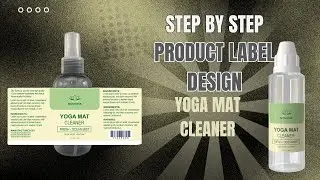 Step by Step Yoga Mat Cleaner Design in Illustrator | Graphic Designer |  @ItsGroveDesign