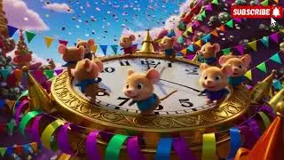 Hickory Dickory Dock 🕰️ | Fun 3D Animated Mouse Nursery Rhyme for Kids