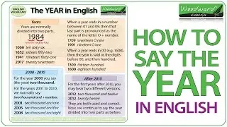 How to say the YEAR in English | Speak English with Woodward English | ESOL Lesson