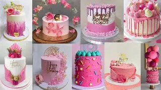 💝Pink Birthday Cake Designs/Trending Birthday Cake For💃Girls/Pink Colour Cake Design/Cake Design