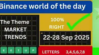 Theme MARKET TRENDS WOTD  Binance Crypto WODL Answers Today  All Letters WOTD