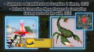 🔴 Summon A Bramblewood Scorpion 2 Times | Defeat 2 Corrupting Mega Flowers | Scorpion Horn Location?