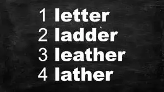 htp | letter, ladder, leather, lather
