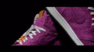 Единственные в России Air Jordan 1 X Louis Vuitton Purple denim custom sneakers.