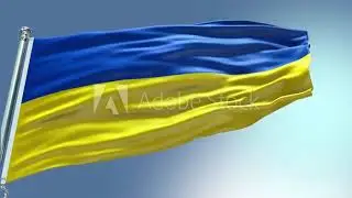 4k render Ukraine Flag video waving in wind Ukraine Flag Wave Loop waving