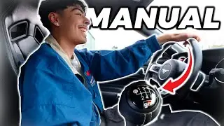 FIRST TIME DRIVING A MANUAL! (Cops pulled up..)
