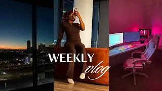 WEEKLY VLOG | pc set up + deep cleaning my new crib