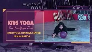Kids Yoga. Hathayoga Training Center, Irinjalakuda. Ardhachakrasana.