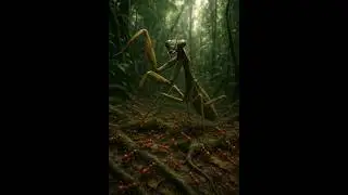 Praying Mantis vs 100 Fire Ants #nature #fight #insects #battle #wild