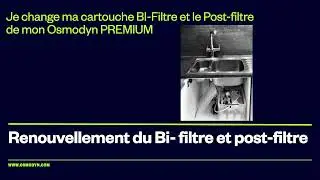 Renouvellement cartouche bi-filtre et post-filtre Osmodyn