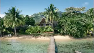 MOOREA - VILLA DE GRAND STANDING AU BORD DU LAGON